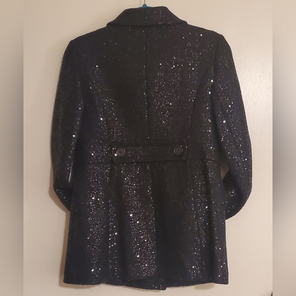 Loft Blue All Sequin Peacoat women size 4p Rare. - Picture 3 of 5